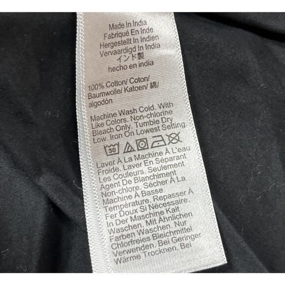 J Crew Delilah Dress in Cotton Poplin Petite Small Black Mini Ruffle Shirtdress - Picture 9 of 10